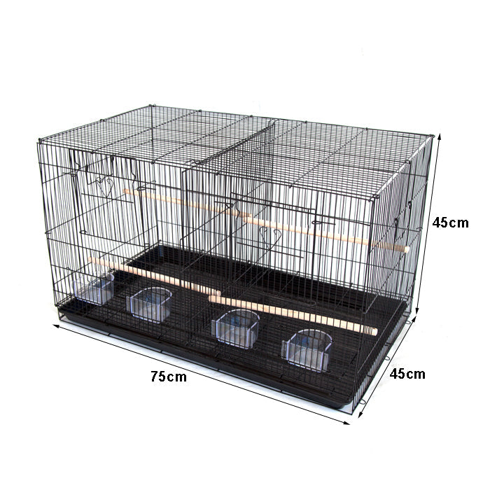Samland Set of 3 Breeding Bird Cage with Center Dividor with Stand