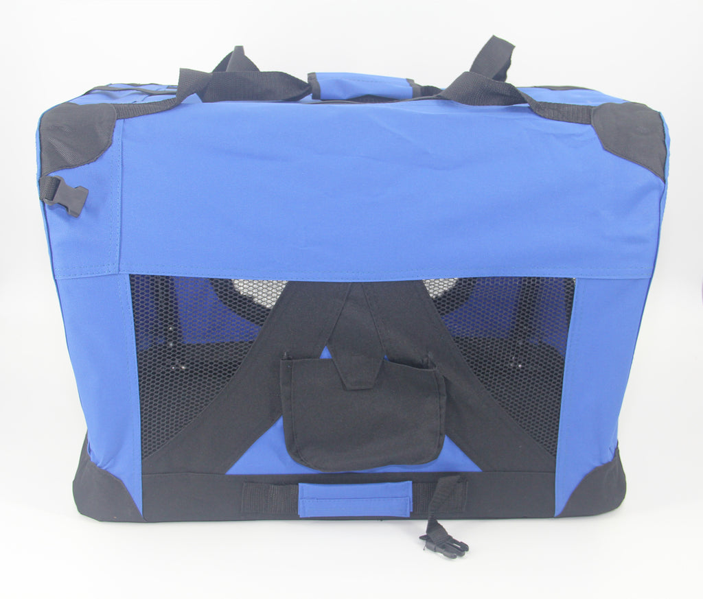 XXXL Portable Foldable Pet Dog Cat Puppy Soft Crate-Blue