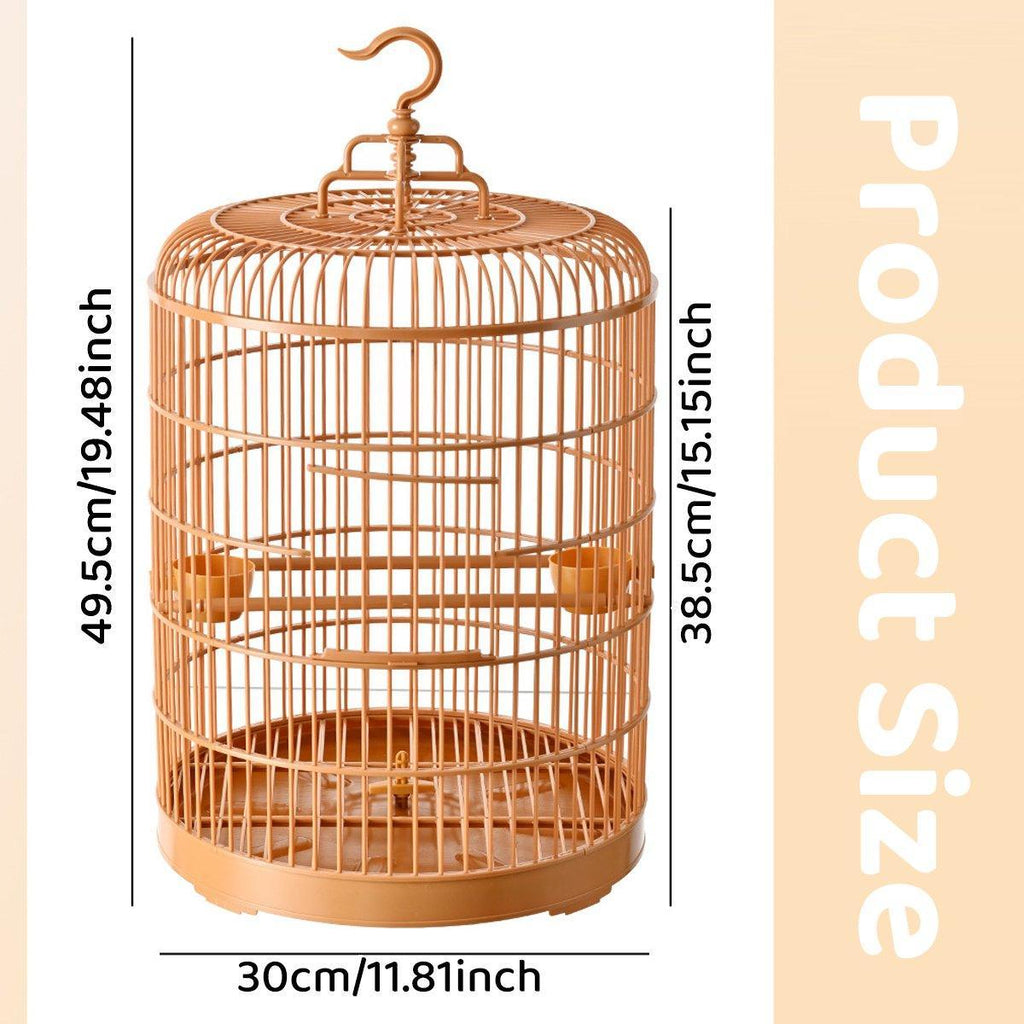 Luxury Portable Bird Cage Round Design Travel Pet Carrier for Small Birds