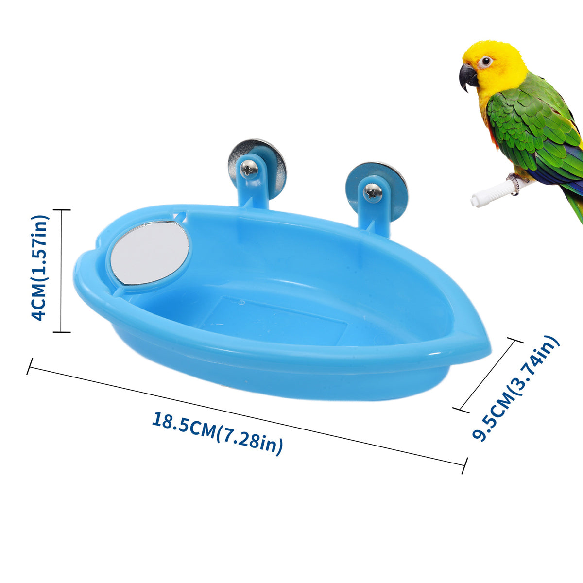 Bird Bath Basin Mirror Type Hanging Bird Bathtub For Multifunction Accessory