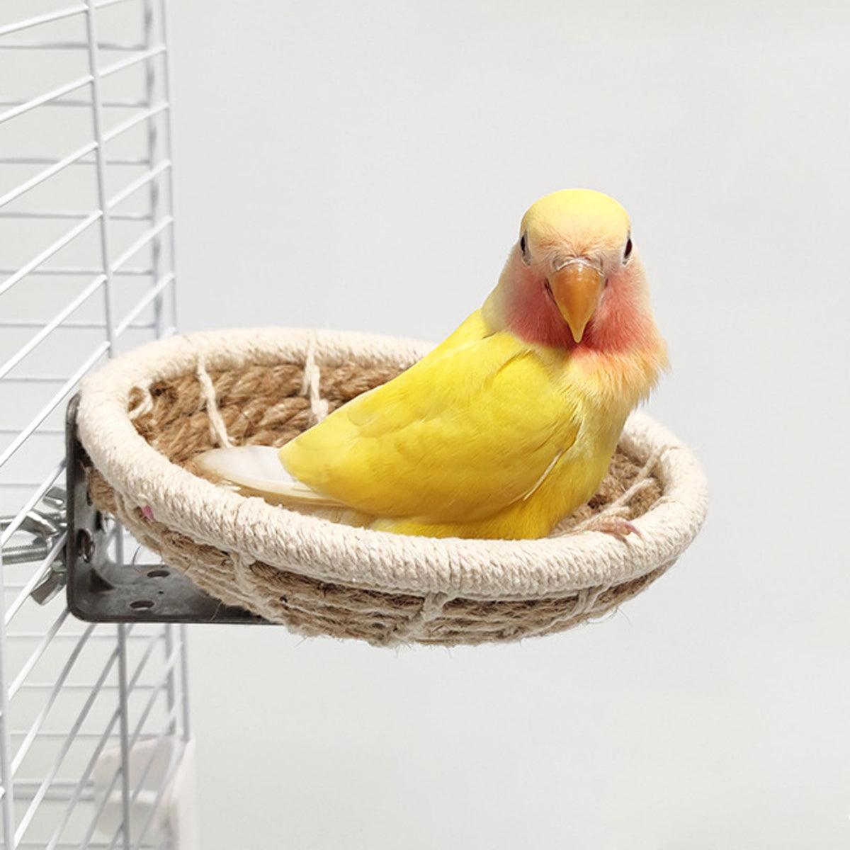 Birds Nest Parrot Straw Nest for Small Animal Nesting Material Bedding - Cotton Rope