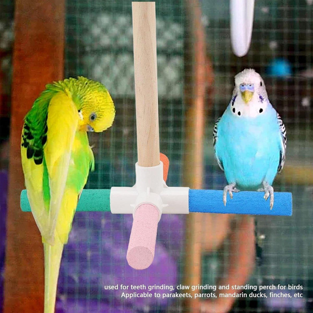 Parrot Toy Bird Stand Colorful Umbrella Perch Claw Grinding Stick 4 Colours