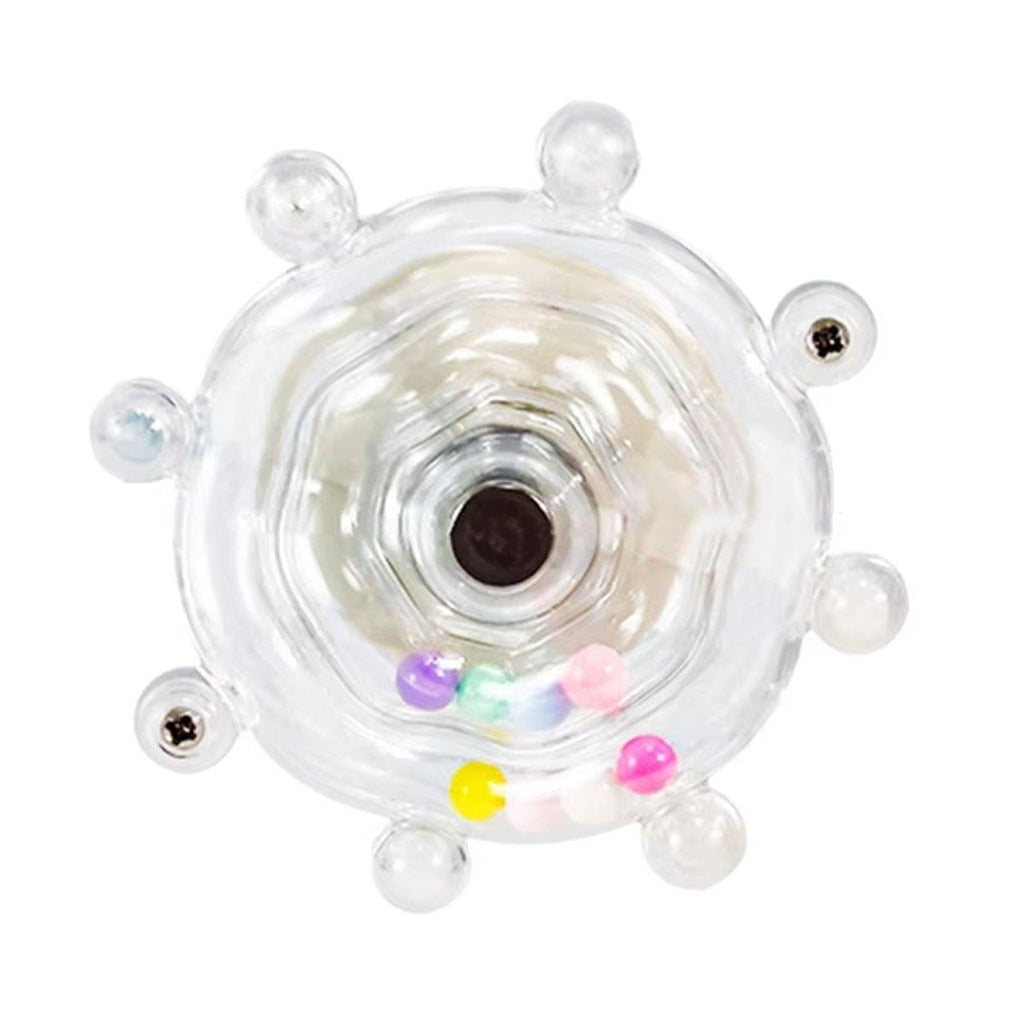 Interactive Parrot Spinning Wheel Stress Relief Toy for Small Birds Durable - Yellow