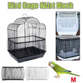 M Size Shell Skirt Mesh Cover Pet Bird Cage Guard Nylon Net Seed Catcher - White