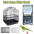 S Size Shell Skirt Mesh Cover Pet Bird Cage Guard Nylon Net Seed Catcher - White