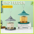 Garden Hanging Wild Bird Feeder Birds Gazebo Shape Container Waterproof Outdoor - Green