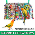 Parrot Gnawing Toys Woven Grass Nets Colourful Chewing Bird Cage Play