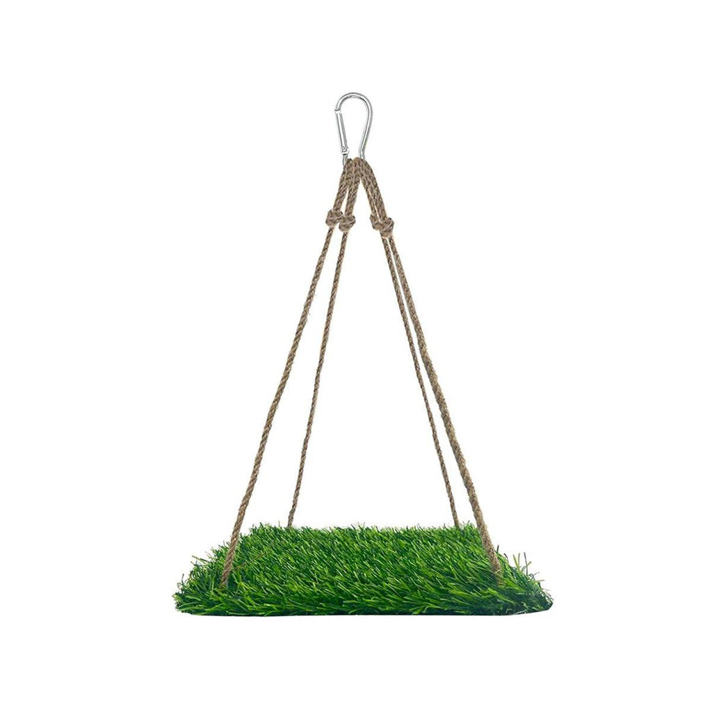Parrot Turf Hammock Climbing Toy for Hamster Pet Bed Hanging Swing for Small Pet - Quadrate