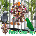 Colourful Parrot Toy Chew Corn Cob Fun Toy for Birds Safe Natural Playtime