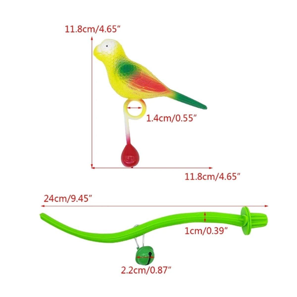 Parrot Relieve Boredom Stand Pole Rack Chew Play Simulation Fake Bird Cage Toys