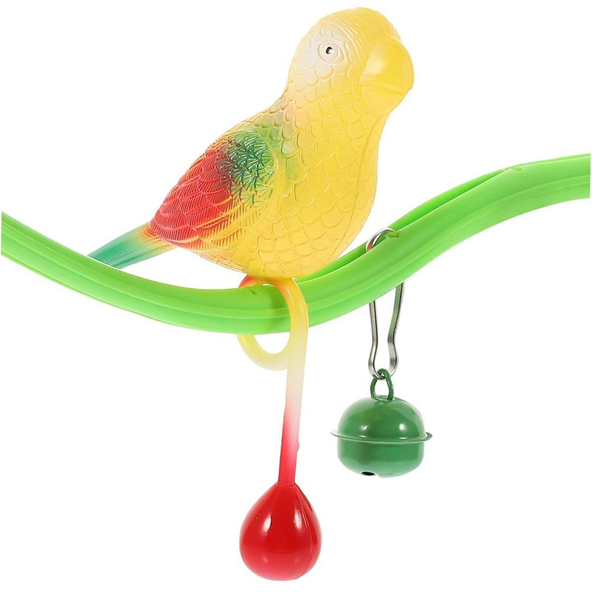 Parrot Relieve Boredom Stand Pole Rack Chew Play Simulation Fake Bird Cage Toys