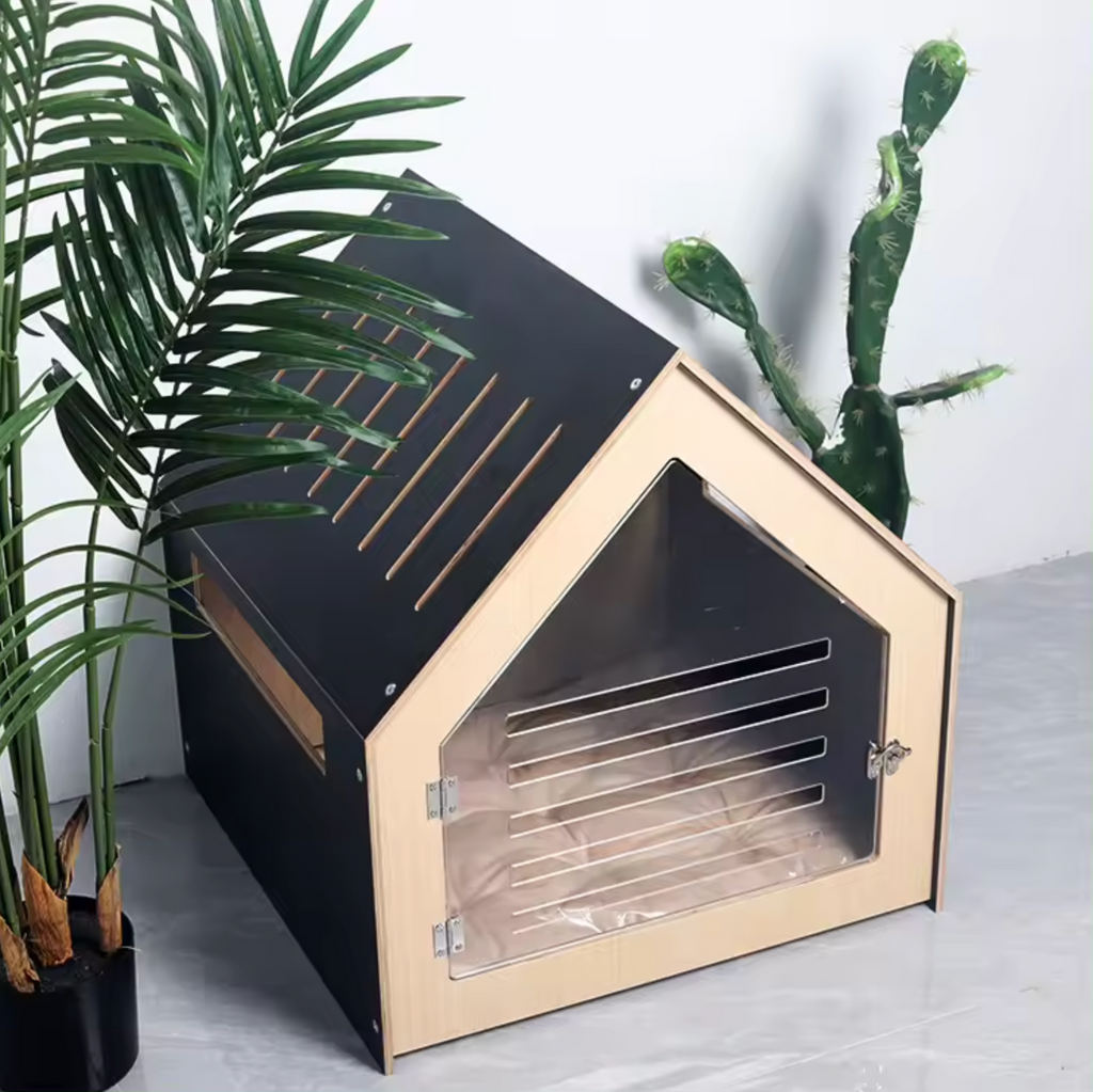 Modern Pet House Dog Crate (Black)