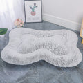 M Coffee Rose Velvet Fish Scale Pet Bed - Creative Bone-Shaped Soft and Cozy Dog & Cat Nest