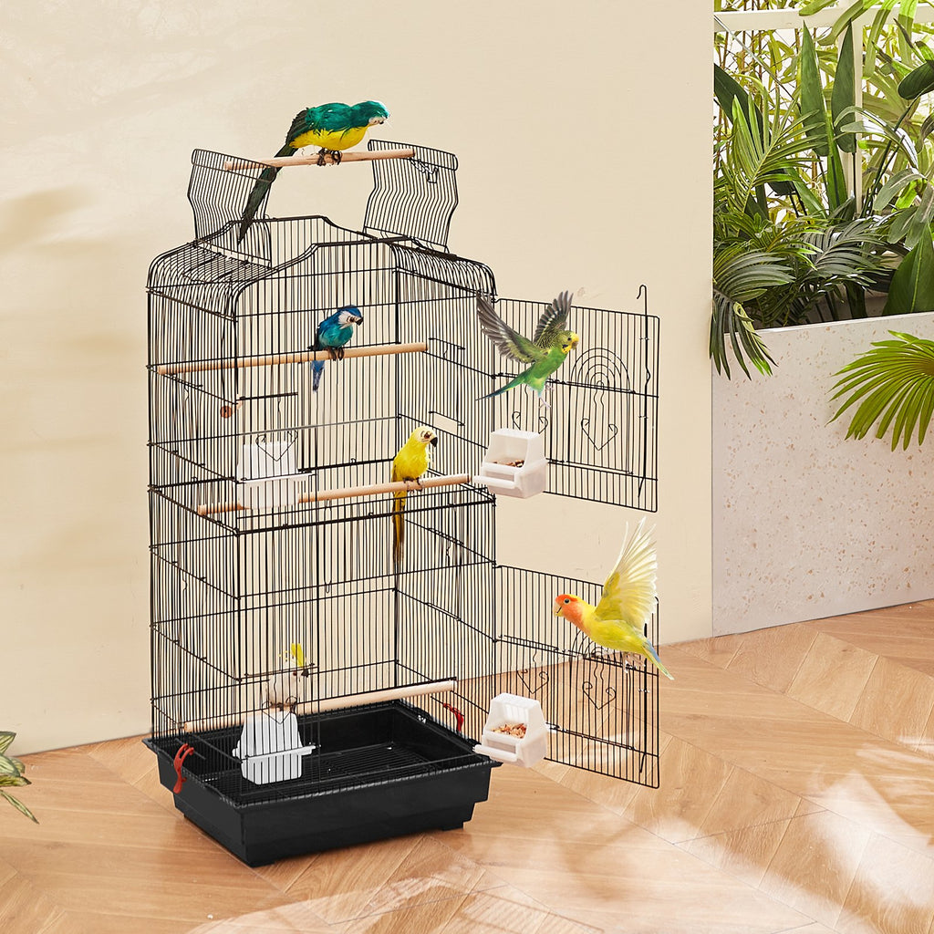 VEVOR Bird Flight Cage 39 in Hanging Metal Parakeet Cage for Cockatiels Parrot