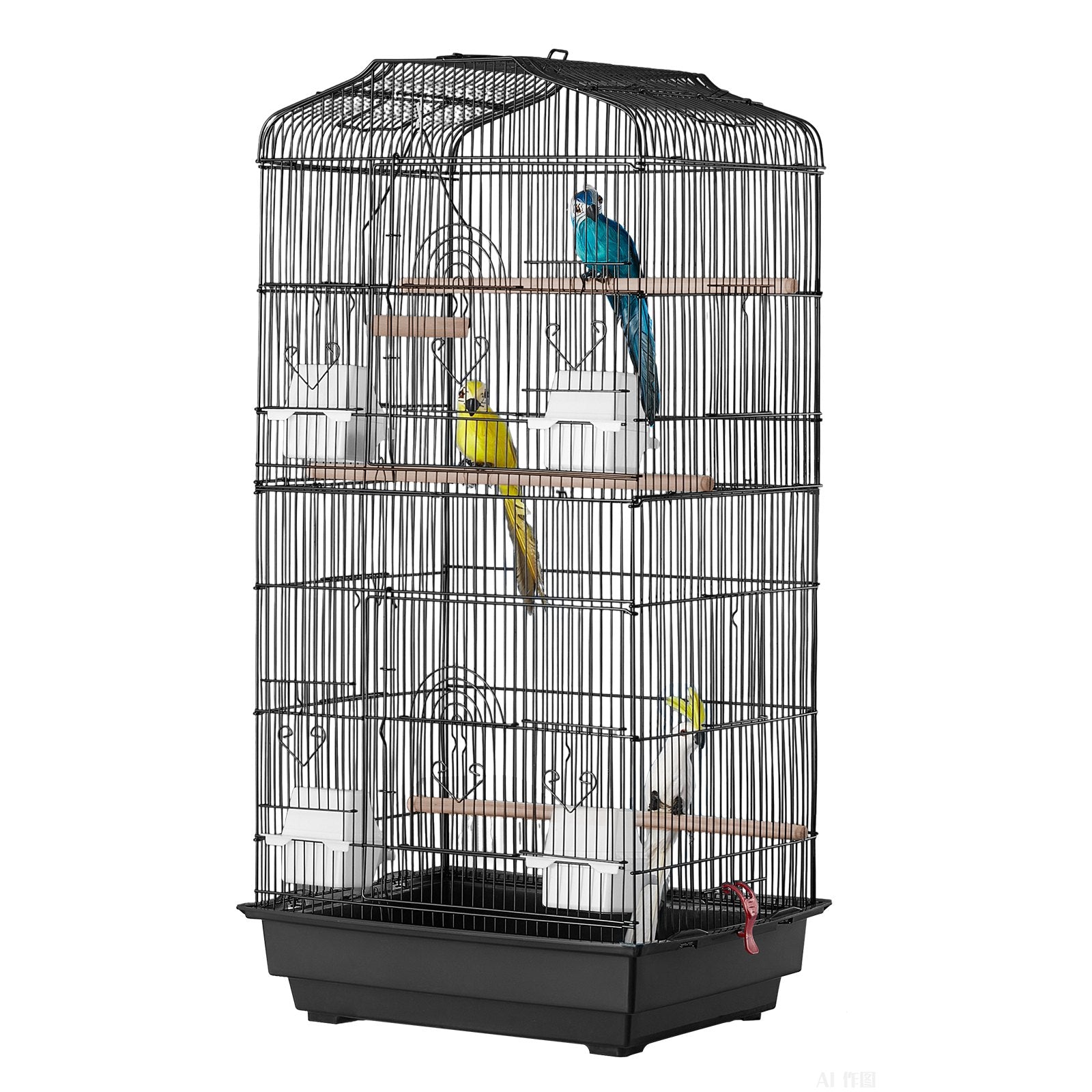 VEVOR Bird Flight Cage 39 in Hanging Metal Parakeet Cage for Cockatiels Parrot